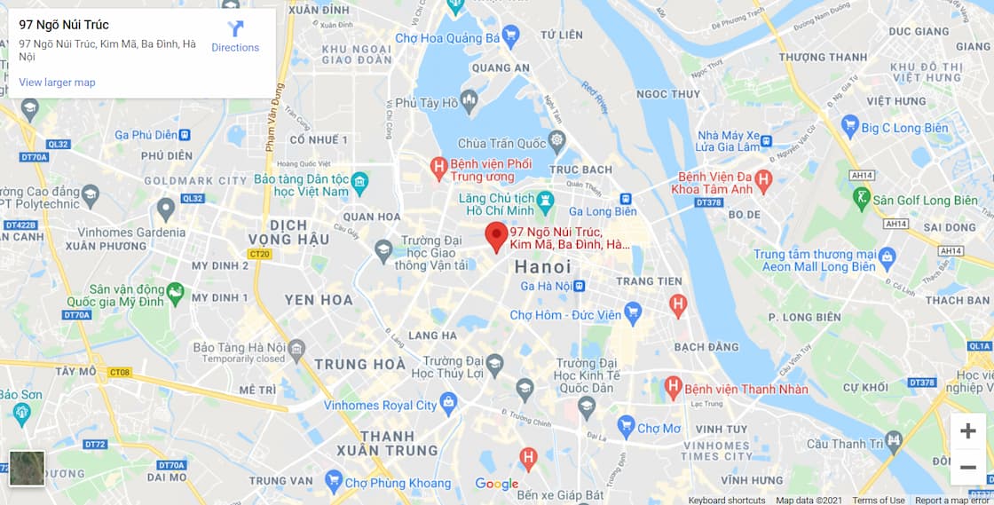 Địa chỉ của phòng sạch Tường Vân trên google map